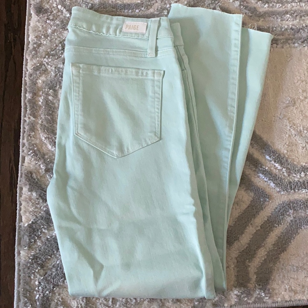 Teal Paige Verdugo Crop Jean